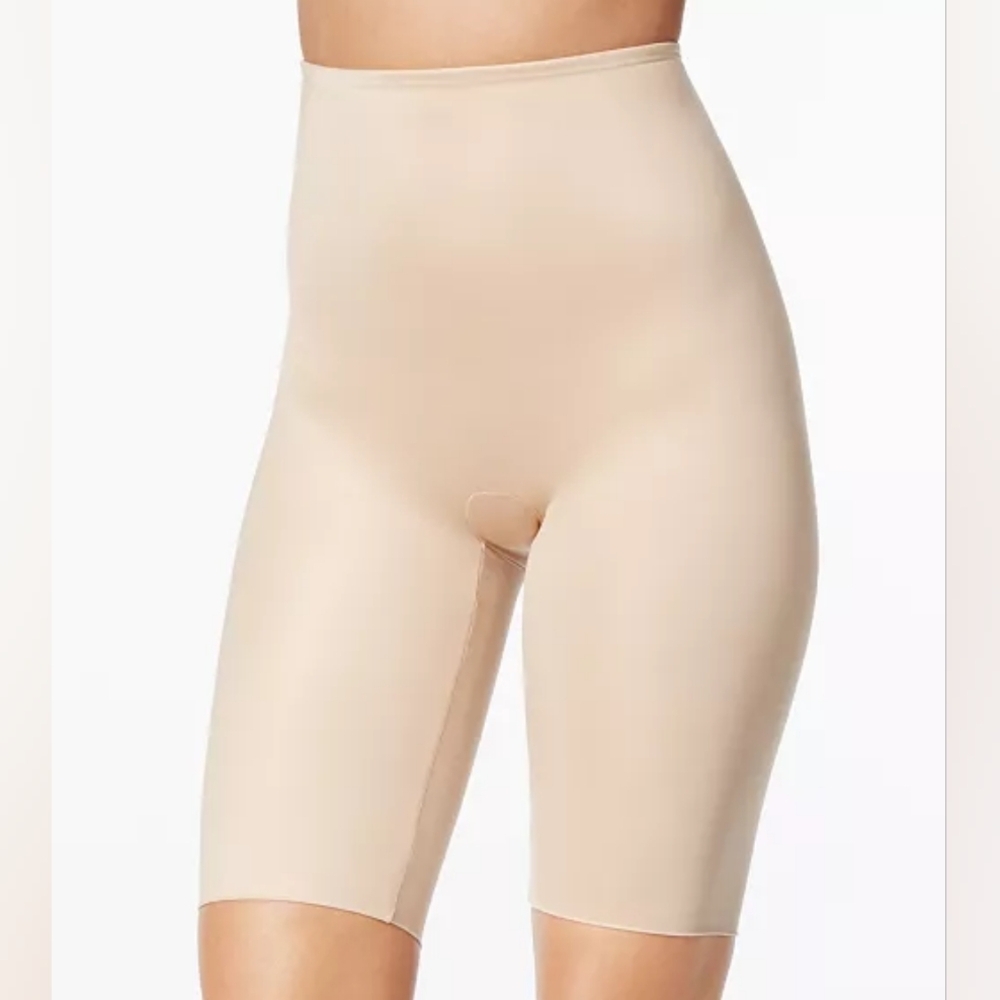 SPANX Extendrd Lenght High-Waist Shapewear Shorts - Tan Size L BNWT